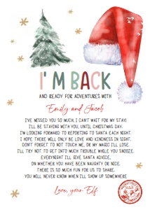 Letter I'm Back Christmas Hat 0444 design preview