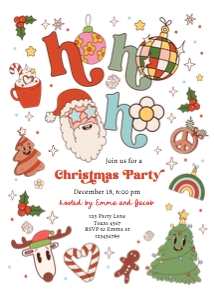 Invitation Christmas Party Ho Ho Ho 0522 design preview