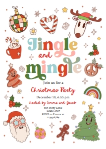 Invitation Christmas Party Jingle Mingle 0522 design preview