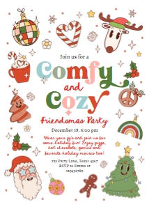Invitation Friendsmas Party Comfy Cozy 0522 design preview
