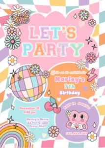 Invitation Birthday Preppy Lets Party 0524 design preview