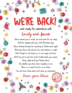 Letter We're Back From Your Elf Christmas Doodles 0521 design preview