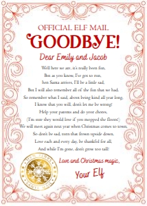 Letter Goodbye From Your Elf Christmas Border 0523 design preview
