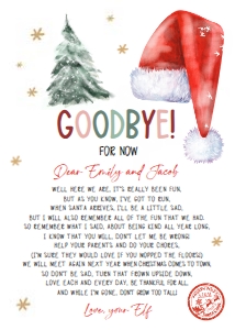 Letter Goodbye Christmas Hat 0444 design preview