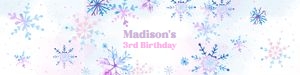 Water Bottle Label Winter Watercolor Snowflake 0518 design preview