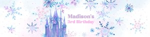 Water Bottle Label Winter Watercolor Snowflake Castle 0518 design preview