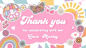 Gable Box Label Retro Groovy Colorful 0524 design preview