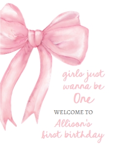Welcome Sign Pink Bow Girls Wanna be One 0527 design preview