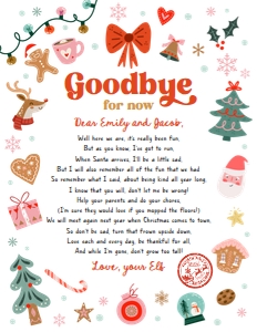 Letter Goodbye From Your Elf Christmas Elements 0529 design preview