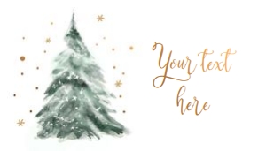 Food Label Christmas Tree Gold 0363 design preview
