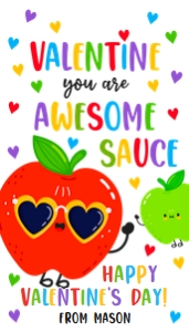 Valentine Tag Awesome Sause Apples 0370 design preview