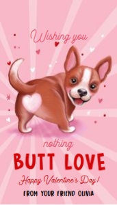 Valentine Tag Butt Love 0370 design preview