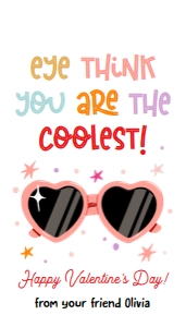 Valentine Tag Heart Sunglasses Coolest Muted 0370 design preview