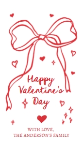 Valentine Tag Doodle White Bow 0530 0370 design preview