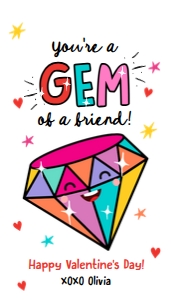 Valentine Tag True Gem Friend Face 0370 design preview