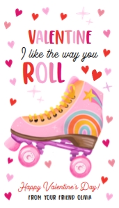 Valentine Tag Skate Roll Pink 0370 design preview