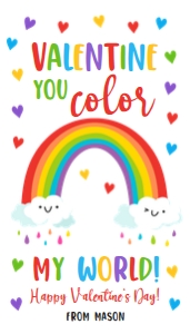 Valentine Tag Rainbow Color 0370 design preview