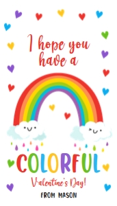 Valentine Tag Rainbow Colorful 0370 design preview