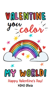 Valentine Tag Rainbow Color v2 0370 design preview
