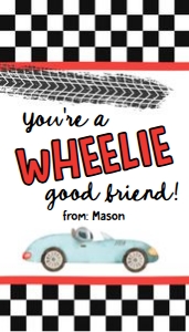 Valentine Tag Wheelie Blue 0370 design preview