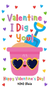 Valentine Tag Dig It Pink 0370 design preview