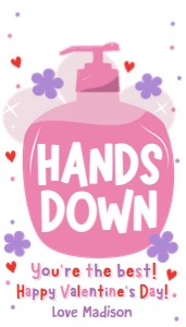 Valentine Tag Hands Down 0370 design preview