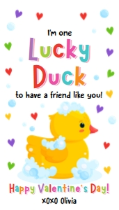 Valentine Tag Lucky Duck 0370 design preview