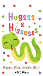 Valentine Tag Hugs and Hisses 0370 design preview