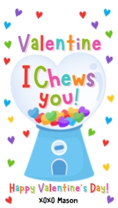 Valentine Tag Gumball Blue 0370 design preview