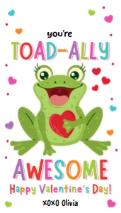 Valentine Tag Frog Toad-Ally Awesome 0370 design preview