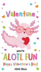Valentine Tag Frog Axolotl Colors 0370 design preview