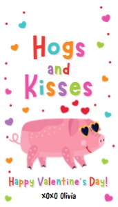 Valentine Tag Hogs and Kisses 0370 design preview