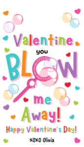 Valentine Tag Bubbles Pink 0370 design preview