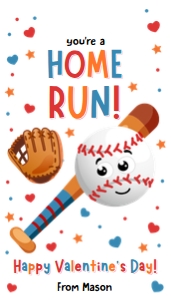Valentine Tag Baseball Bat Home Run 0370 design preview