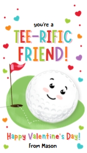Valentine Tag Golf Tee-rific 0370 design preview