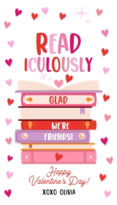 Valentine Tag Books Read iculously Pink 0370 design preview