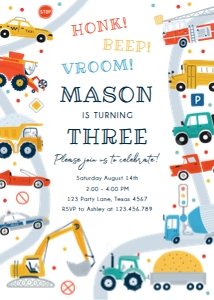 Birthday Invitation Transportation v2 0533 design preview