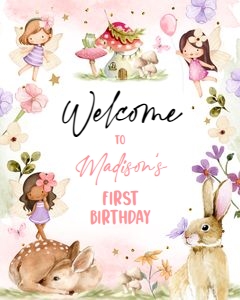 Welcome Sign Fairy Pink 0438 design preview