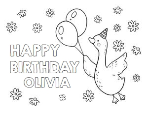 Coloring Page Goose 0540 design preview