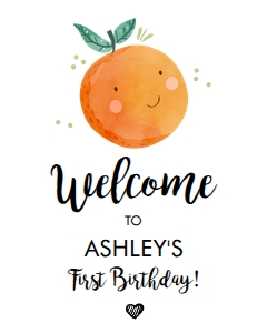 Welcome Sign Little Cutie 0330 design preview