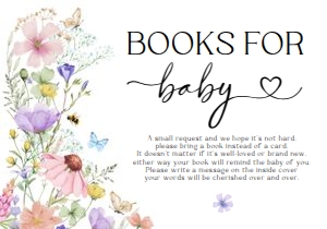 Bring a Book Wildflowers Black 0543 design preview