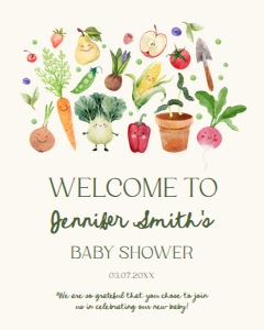 Welcome Sign Baby Shower 0544 design preview