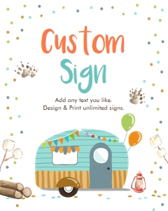 Custom Editable Sign Happy Camper Boy 0342 design preview