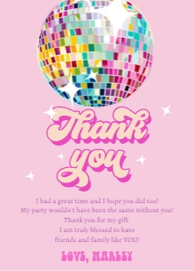 Thank You Card Disco Ball 0501 design preview