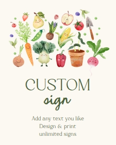 Custom Sign Locally Grown 0544 design preview