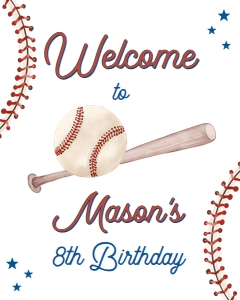 Welcome Sign Baseball 0492 design preview