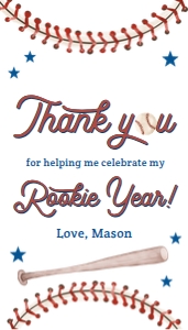 Favor Tag Baseball Rookie Year 0492 design preview