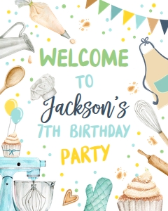 Welcome Sign Baking Boy 0364 design preview