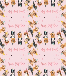 Food Label Dog Puppy Pink 0384 design preview