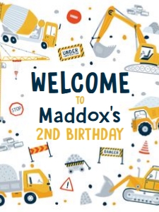 Welcome Sign Construction 18x24 0458: Welcome Sign Construction 0458
